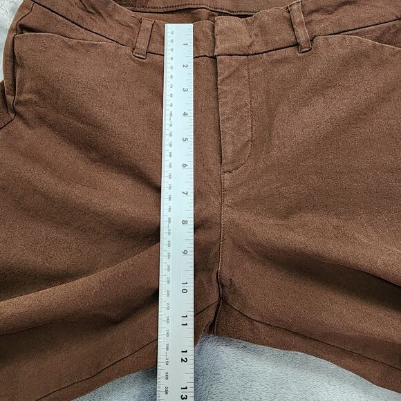 Old Navy Pants Womens 10 Brown High Rise Pixie Flare Pockets Stretch Office - Picture 8 of 11